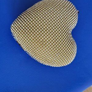 EROUGE Cute Heart Shape Clutch Purses Women Rhinestone Clutch Evening Bag